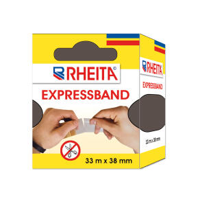 Rheita Expressband, schmales Packband, braun, 38mm x 33 Meter, reißbar