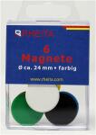 Rheita Magnete 24 mm rund, farblich sortiert,...