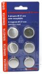 Rheita Magnete-Edelstahl 27 mm rund mit Kratzschutz,...