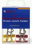 Rheita Foldback-Klammern 25 mm, 6 Stück farbig...
