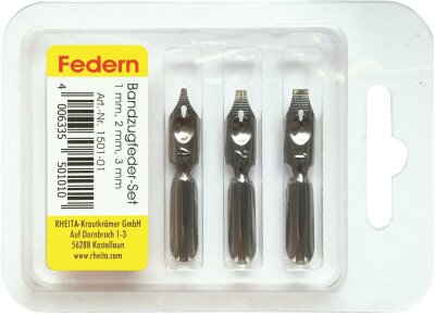 Rheita Federnset, Bandzug, 1.0+2.0+3.0 mm, 3 Stück in Klarsichtbox