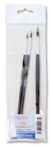 Aquarellpinsel-Set 3-teilig Größe: 2-4-6, schwarz,