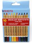 Rheita Jumbo-Buntstifte kurz 12 cm lang,  naturbelassen,...