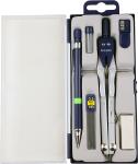 Schnellverstellzirkelset 6-tlg Zirkel, Spitzer Radierer...