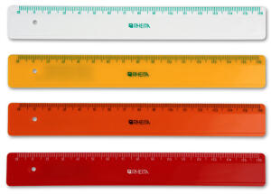Rheita Kunststofflineal, farblich sortiert, 16 cm