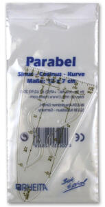 Rheita Parabellineal, transparent, mit 2 getrennten Kurven, Sinus- Cosinus-
