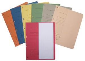 Ösenhefter für Schriftgut, A4, halber Deckel, 5 verschiedene Farben