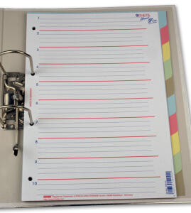 Rheita Papierregister 10-teilig,  A4, 10-farbig, 180g/m²