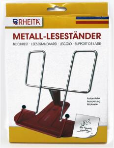 Rheita Leseständer aus Kunststoff mit Metallbügel, Polybeutel