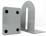 Rheita Buchstützen aus Metall abgerundete Kanten, grau, 16,5 cm
