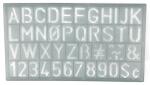 Rheita Schriftschablone, transparent, 20 mm Schrifthöhe, A-Z, 0-9