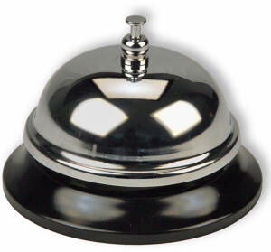 Rheita Handglocke aus Metall mit Holzgriff, Abmessung 12,5 x 6,5cm