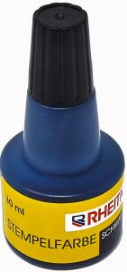 Rheita Stempelfarbe ohne Öl, 30ml, schwarz in Kartonschachtel mit Aufhänger
