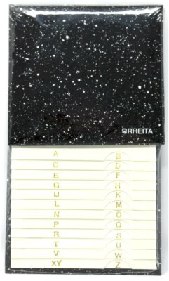 Rheita Telefonschuppenregister, schwarz mit weißen Punkten