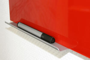 Rheita Stiftehalter magnetisch für Glas-Magnettafel, silber, 1 Stück in Polybeutel