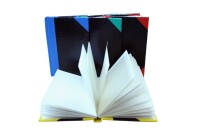 Rheita Kladde "China-Kladde", A4, kariert, 96 Blatt, 60g/m², schwarz mit farbigen Ecken