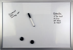 Rheita Whiteboard magnetisch mit Alurahmen 90 x 60 cm inkl. 2 Magnete und Boardmarker