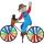 Elliot Windspiel Bike Vogelscheuche Ø 18cm, 50x48cm H 105cm