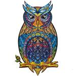 UNIDRAGON Charming Owl 15 x 26 cm 101 Teile Holz-Puzzle