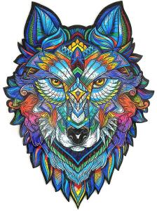UNIDRAGON Majestic Wolf 17 x 24 cm 99 Teile Holz-Puzzle