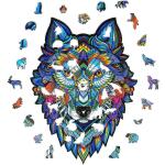 UNIDRAGON Majestic Wolf 17 x 24 cm 99 Teile Holz-Puzzle