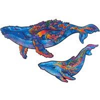 UNIDRAGON Milky Whales 43 x 27 cm 268 Teile Holz-Puzzle
