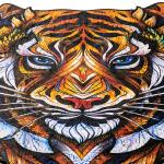 UNIDRAGON Lovely Tiger 30 x 38 cm 273 Teile Holz-Puzzle