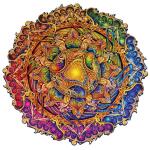 UNIDRAGON Mandala Reichtums 25 x 25 cm 200 Teile Holz-Puzzle