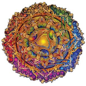 UNIDRAGON Mandala Reichtums 33 x 33 cm 350 Teile Holz-Puzzle