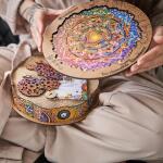 UNIDRAGON Mandala Reichtums 33 x 33 cm 350 Teile Holz-Puzzle