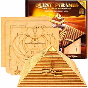 Escape Welt Quest Pyramid 19 x 19 x 10 cm Holz-Puzzle