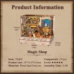 TONECHEER Magic Shop Haus 18 x 14,5 x 15,4 cm Licht+Musik