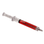 OOTB Kugelschreiber Spritze mit roter Flüssigkeit