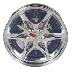 OOTB Wanduhr Felge mit blauer LED D: ca. 27 cm