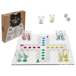 OOTB Glas-Trinkspiel Ludo mit 16 Gläsern & 2...