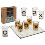 OOTB Glas-Trinkspiel Tic Tac Toe mit 9 Gläsern
