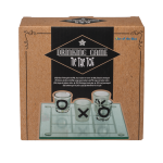 OOTB Glas-Trinkspiel Tic Tac Toe mit 9 Gläsern