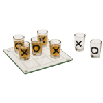 OOTB Glas-Trinkspiel Tic Tac Toe mit 9 Gläsern