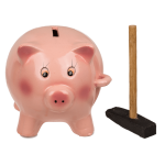 OOTB Spardose Schwein mit Hammer