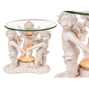 OOTB Aromalampe mit Glasschale Drei stehende Engel