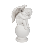 OOTB Sitzender Engel auf Kugel ca. 14 x 24 cm