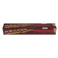 OOTB Shooter-Gläser 6er Set mit Holzlatte