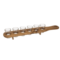 OOTB Shooter-Gläser 6er Set mit Holzlatte