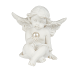 OOTB Sitzender Engel mit Perle ca. 5 cm