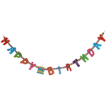 OOTB Papier-Girlande Happy Birthday L: ca. 155 m