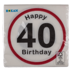 OOTB Papier-Servietten Happy Birthday - 40
