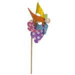 OOTB Bunte Windmühle mit weißen Punkten ca. 9 cm