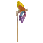 OOTB Bunte Windmühle mit weißen Punkten ca. 9 cm