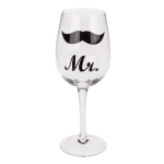 OOTB Weinglas Mr & Mrs mit Kussmund- &