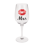 OOTB Weinglas Mr & Mrs mit Kussmund- &